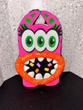 Blinky the cyclops The Perfect Accent For Adding A Fun And Spooky Touch To Your Halloween Decor. This Playful Character Is Designed To Easily Attach To A Wreath, Garland, Or Any Festive Display, Instantly Transforming It Into A Unique Centerpiece. This Si