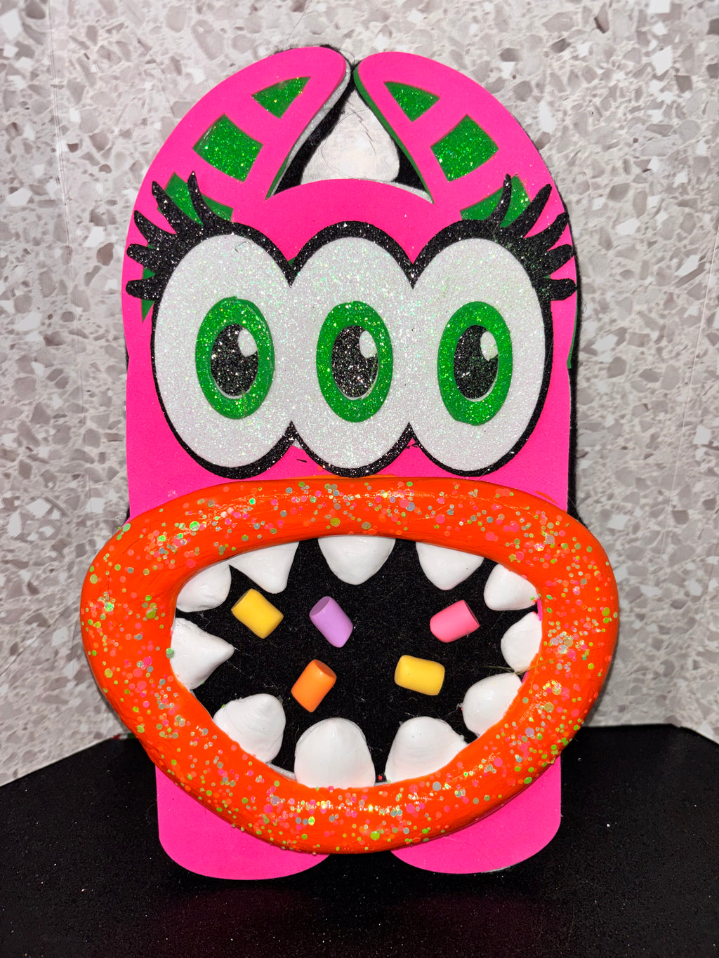 Blinky the cyclops The Perfect Accent For Adding A Fun And Spooky Touch To Your Halloween Decor. This Playful Character Is Designed To Easily Attach To A Wreath, Garland, Or Any Festive Display, Instantly Transforming It Into A Unique Centerpiece. This Si