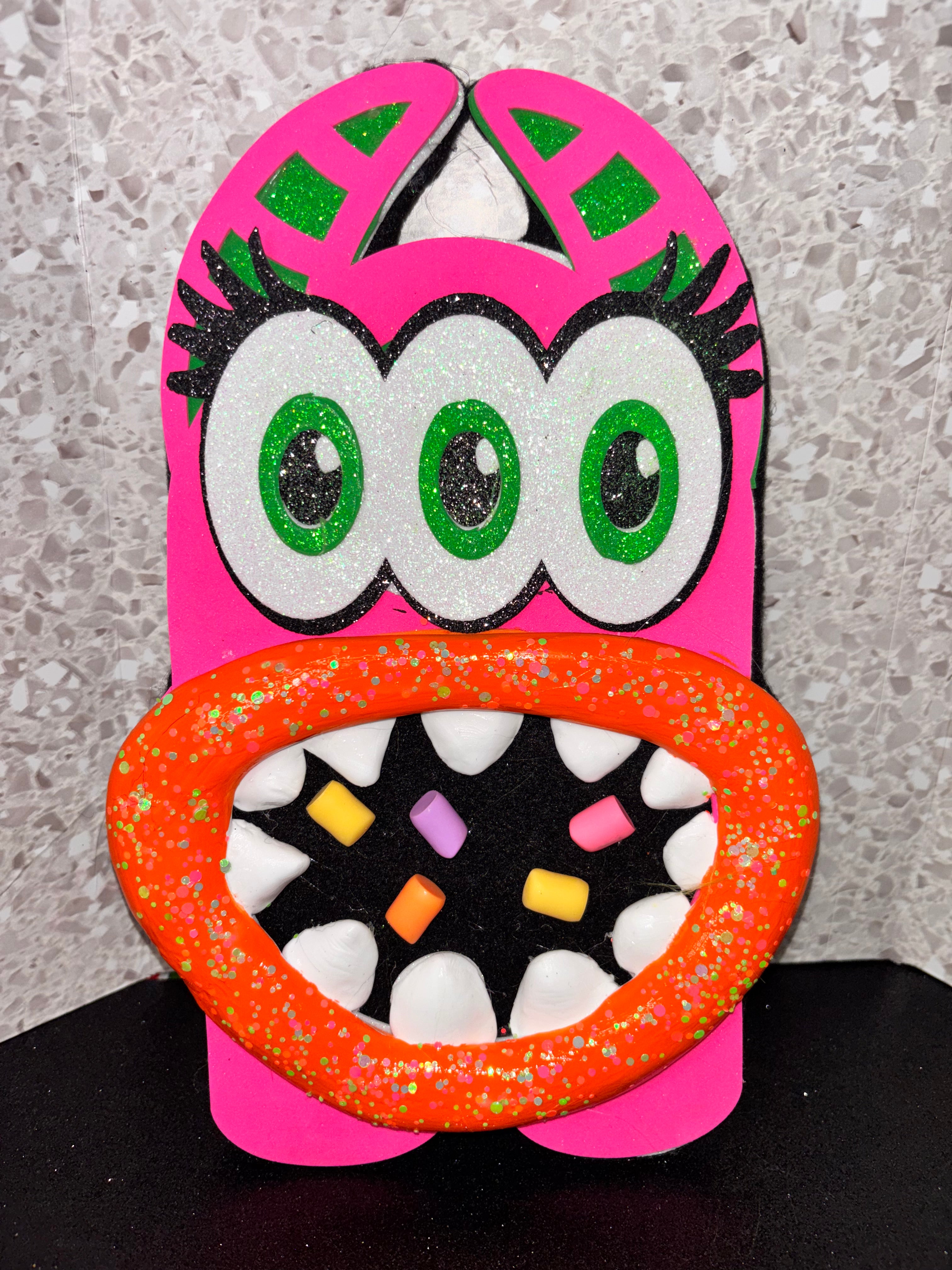 Blinky the cyclops The Perfect Accent For Adding A Fun And Spooky Touch To Your Halloween Decor. This Playful Character Is Designed To Easily Attach To A Wreath, Garland, Or Any Festive Display, Instantly Transforming It Into A Unique Centerpiece. This Si