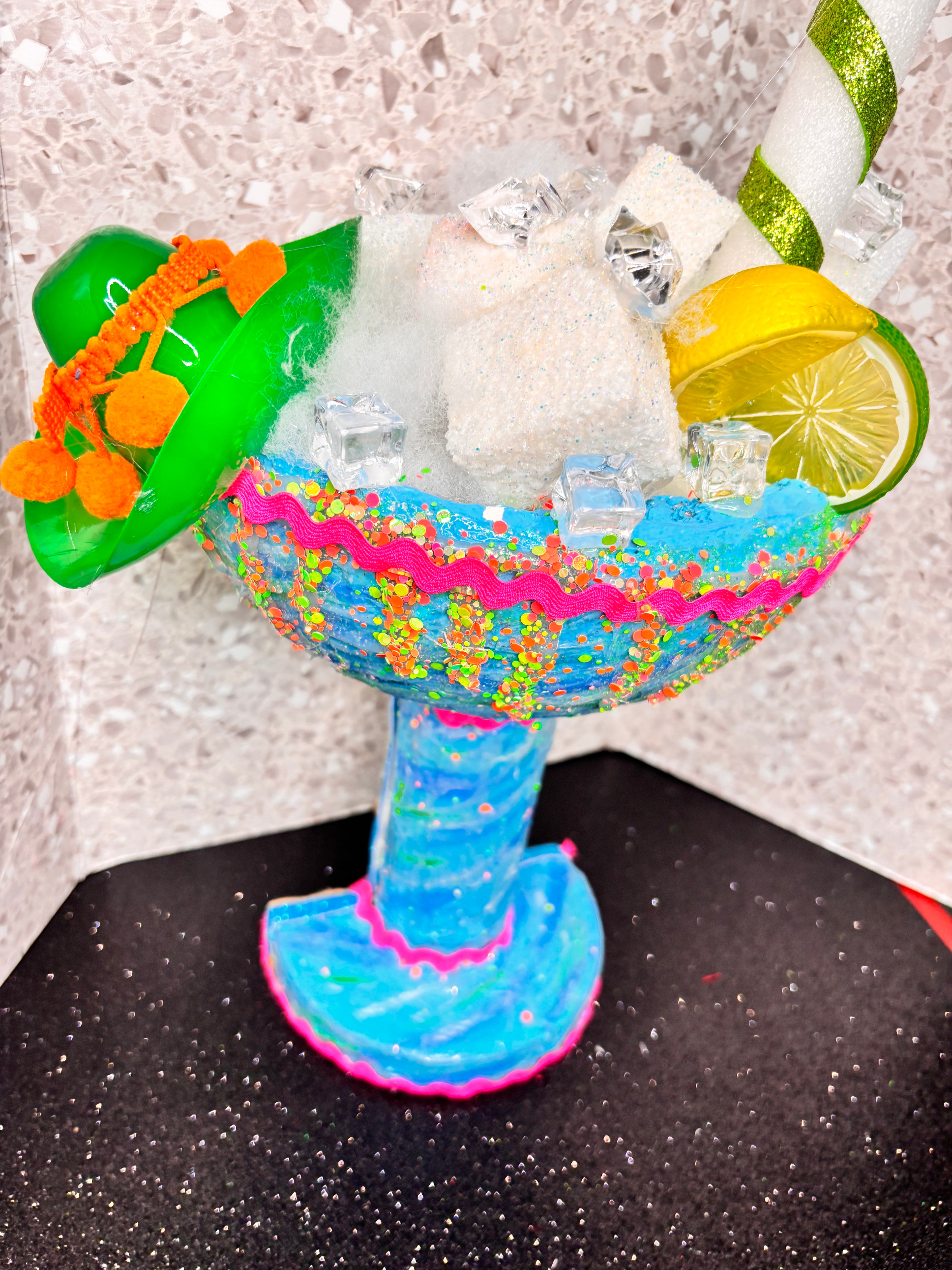 Margarita Fiesta Wreath Attachment, Cinco De Mayo Wreath Attachment, Margarita Decor, Cinco De Mayo Fiesta Decor, Margarita Drink Latino